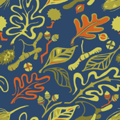 Matisse-like Nuts and Leaves