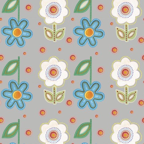 Fiesta, Grey | alexcolombo.com fabric by studio•alex on Spoonflower - custom fabric