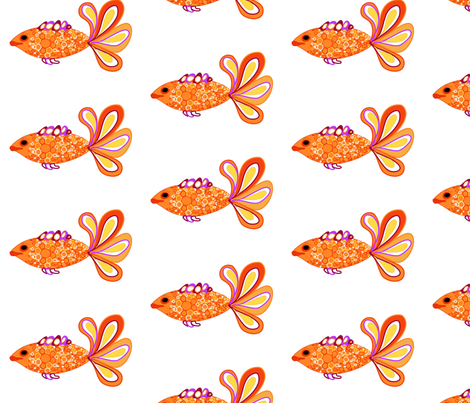 Fancy Fish (decal) fabric by kcs on Spoonflower - custom fabric