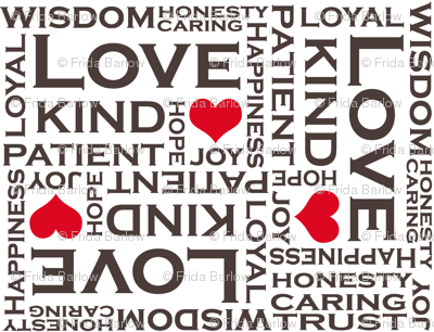 Love is Everything - with Red Hearts