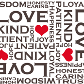 Love is Everything - with Red Hearts