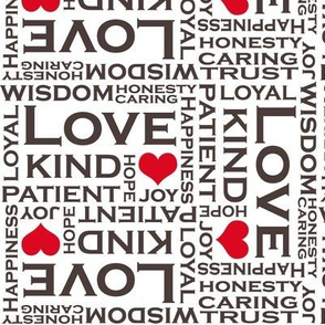 Love is Everything - with Red Hearts