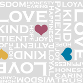 Love is Everything - in Gray Background