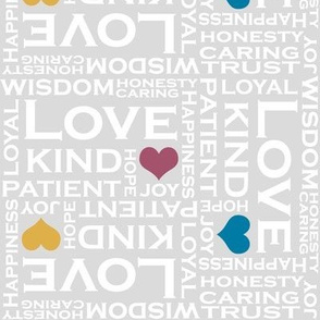 Love is Everything - in Gray Background