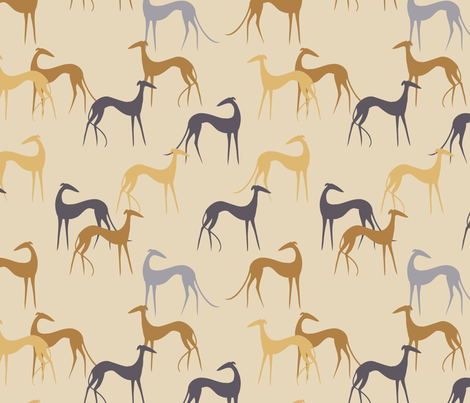 Sighthounds fabric by lobitos on Spoonflower - custom fabric