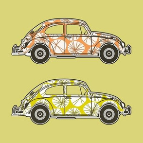 Folkeli Beetle yellow and orange