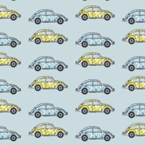 Folkeli Beetle blue and yellow