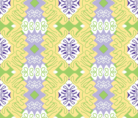 Menton in Spring - Matisse-like Medallions fabric by susaninparis on Spoonflower - custom fabric
