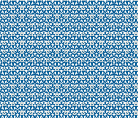 Mass Effect Citadel/Spectre pattern Blue fabric by retropopsugar on Spoonflower - custom fabric