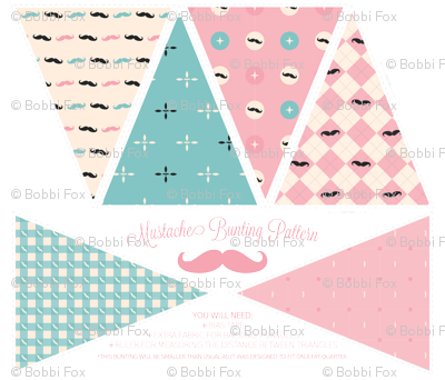 Mustachio Bunting Pattern