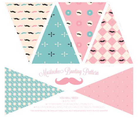 Mustache-bunting-pattern