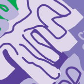 Damask Effect in Lavender - Matisse-like Medallions