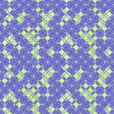 Distressed Circles Bright Blue