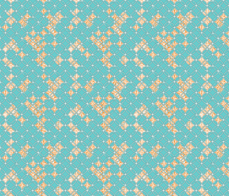Distressed Circles Teal fabric by miart on Spoonflower - custom fabric