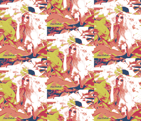 Modern Angel woman fabric by petaisalive on Spoonflower - custom fabric