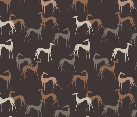 Sighthounds fabric by lobitos on Spoonflower - custom fabric