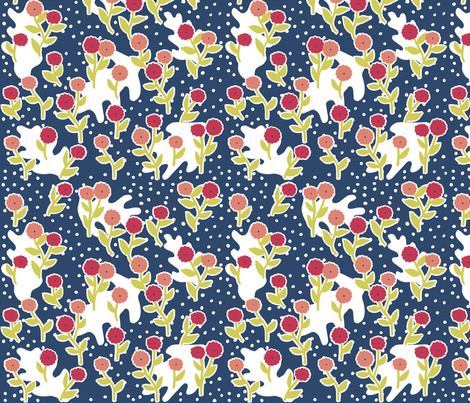 matisse's winter garden fabric by gingerme on Spoonflower - custom fabric