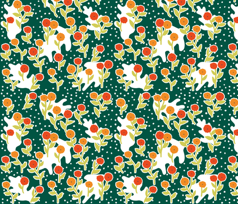 matisse's winter garden fabric by gingerme on Spoonflower - custom fabric