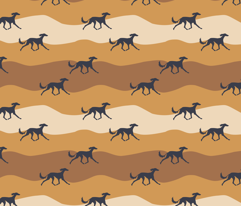 Salukis fabric by lobitos on Spoonflower - custom fabric