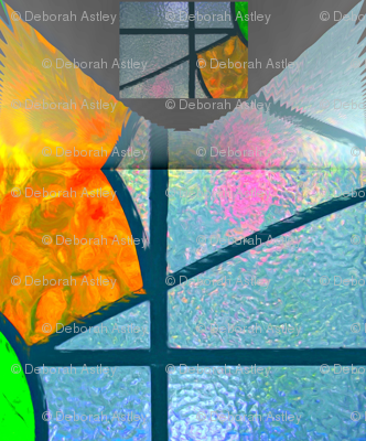 Peach stained glass