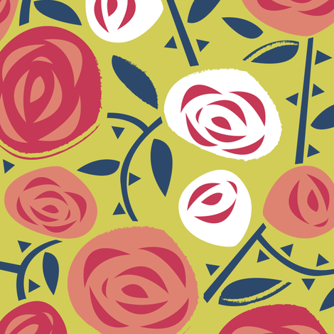 Rose Garden fabric by acbeilke on Spoonflower - custom fabric