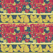 Fruit and Flowers Stripe - Horizontal