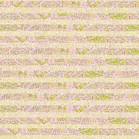 Garden Textures - Pink Lace Stripe, yellow, lavender. Wedding fabric by materialsgirl on Spoonflower - custom fabric