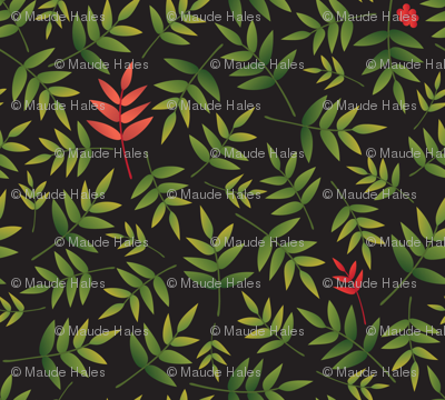 Nandina Leaves-black