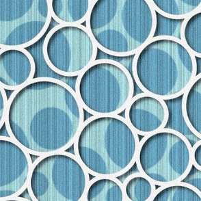 blue spots with white circles
