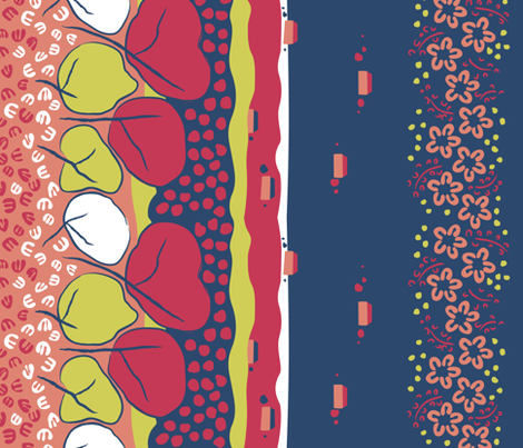 Flowers & Trees, Matisse Border Print fabric by ravenous on Spoonflower - custom fabric