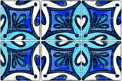 Tile Heart Blue