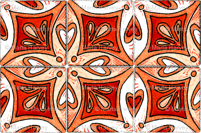 Tile Heart Orange