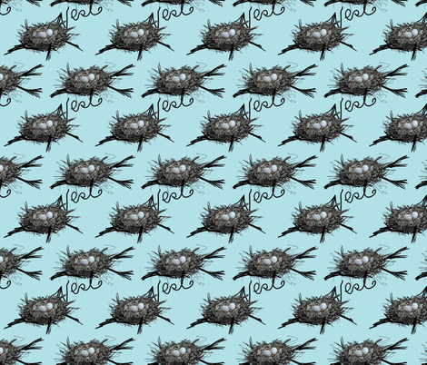 Nest fabric by evelynrosedesigns on Spoonflower - custom fabric