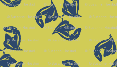 Matisse papercut woman yellow blue