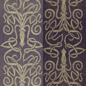 Kraken -purple and taupe