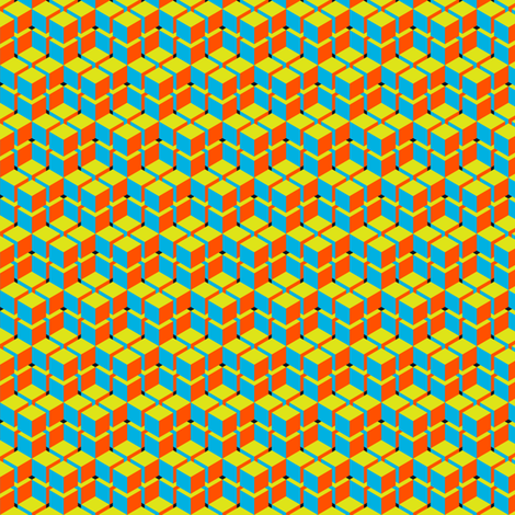 Mod Boxes Caribbean fabric by lavaguy on Spoonflower - custom fabric