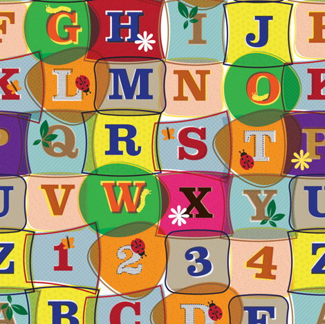 alphabet fabric by sary on Spoonflower - custom fabric