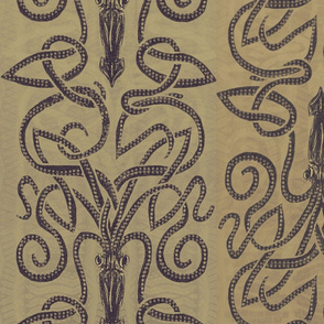 Sandy brown squid swirls