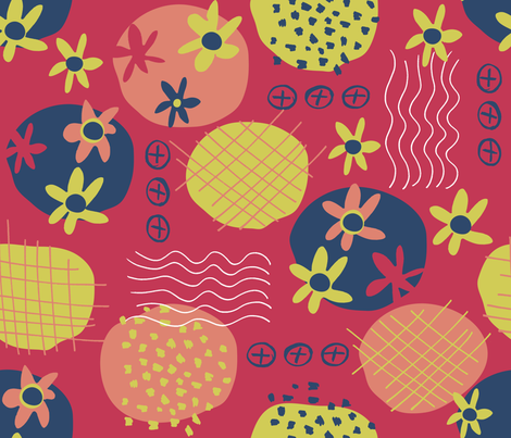 Motifs a la Matisse fabric by snowflower on Spoonflower - custom fabric