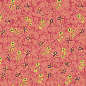 Florals in orange