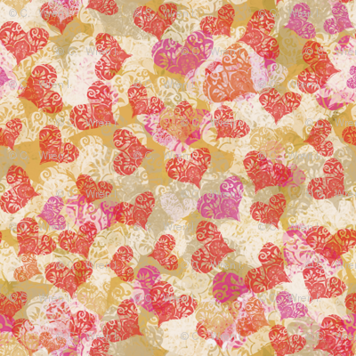 Valentine lace hearts -taupe