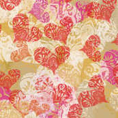 Valentine lace hearts -taupe