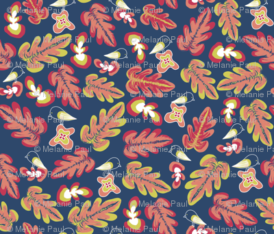 Black Robin on an Autumns Day - Matisse Inspired