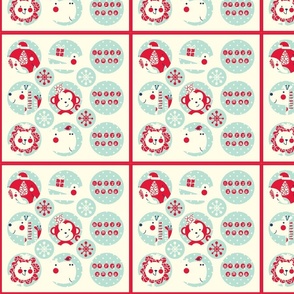 Jungle Christmas stickers