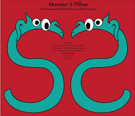 monster_S_pillow fabric by lerhyan on Spoonflower - custom fabric
