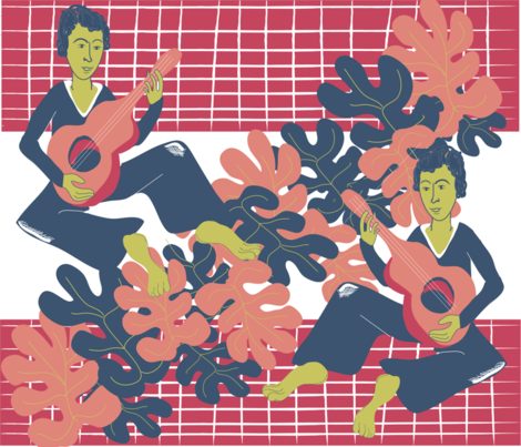 Guitarist fabric by emmabrereton on Spoonflower - custom fabric