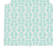 Seahorse Half-drop: Aqua on Gray