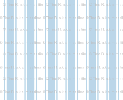 ticking stripes powder blue and white