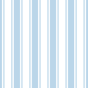 ticking stripes powder blue and white