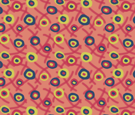 Floating Circles a la Matisse fabric by fernleslie on Spoonflower - custom fabric